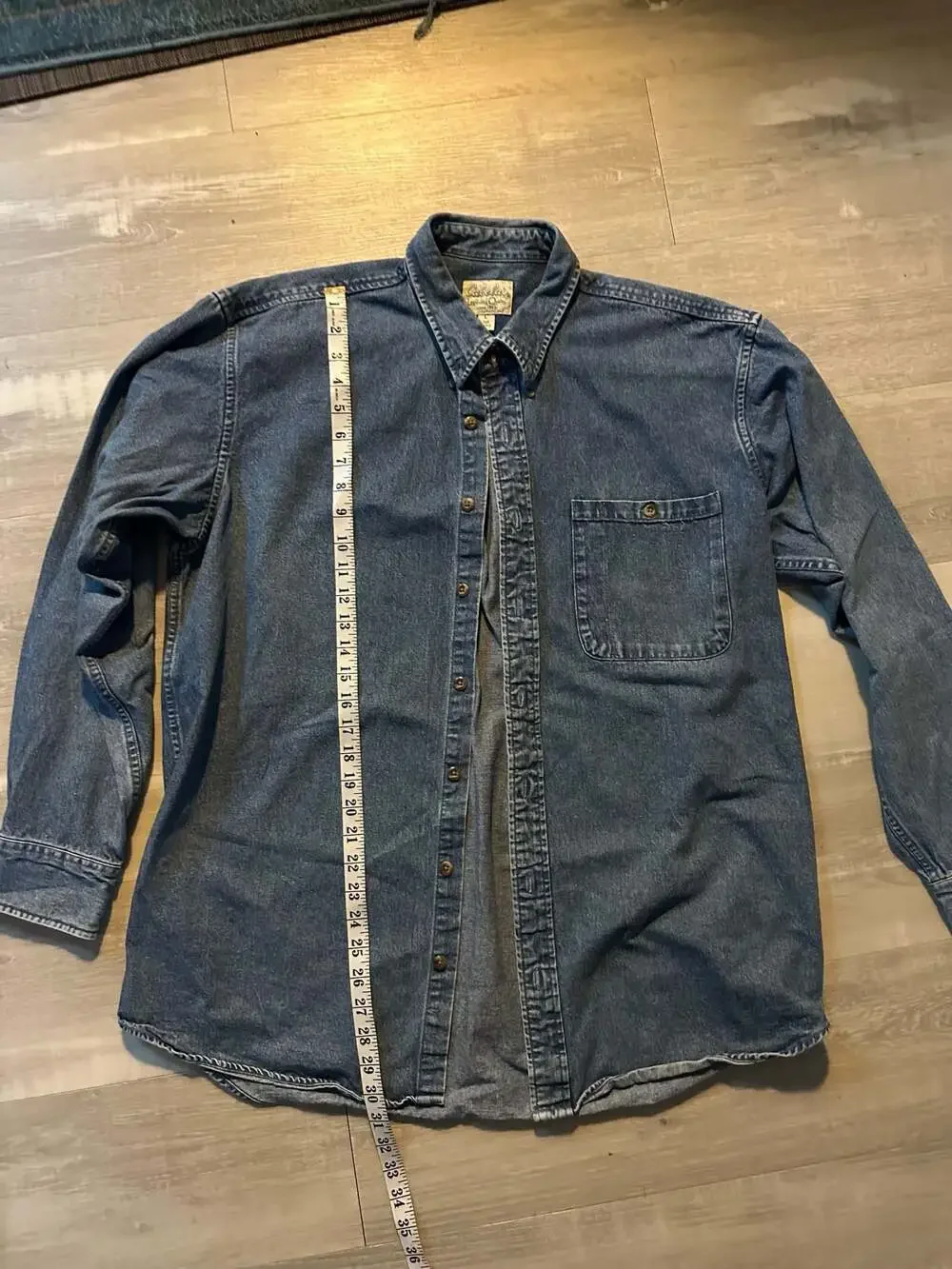 Cabela's Legendary Quality Since 1961 Men's Denim Long Sleeve Button-Down Shirt